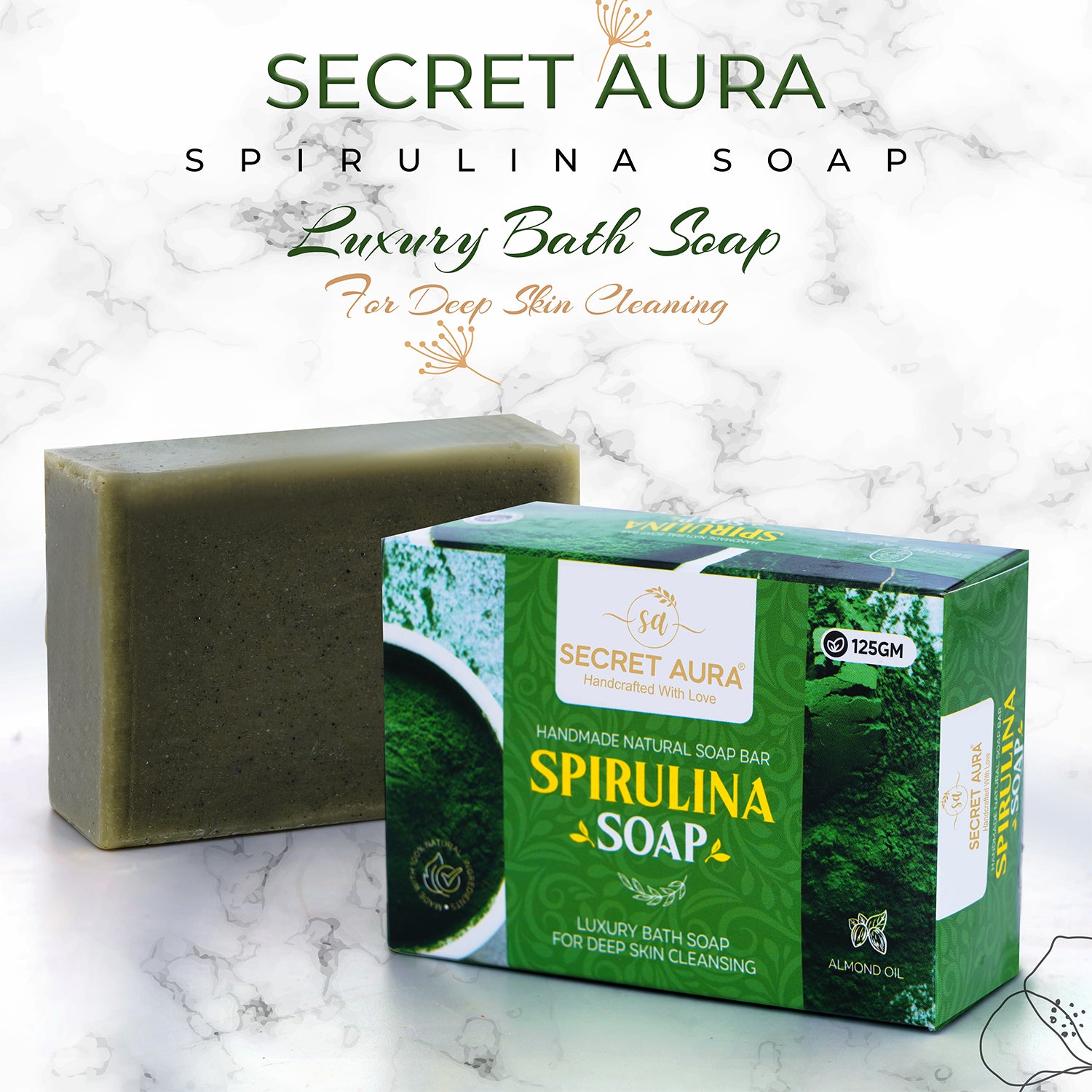 Spirulina Soap  - 125g Spirulina Soap  - 125g