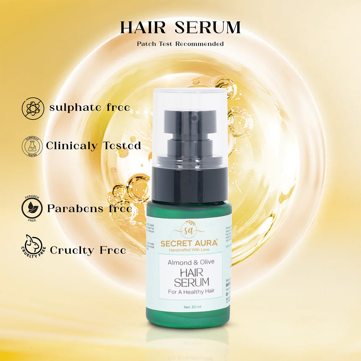 Almond & Olive Hair Serum - 30ml Almond & Olive Hair Serum - 30ml