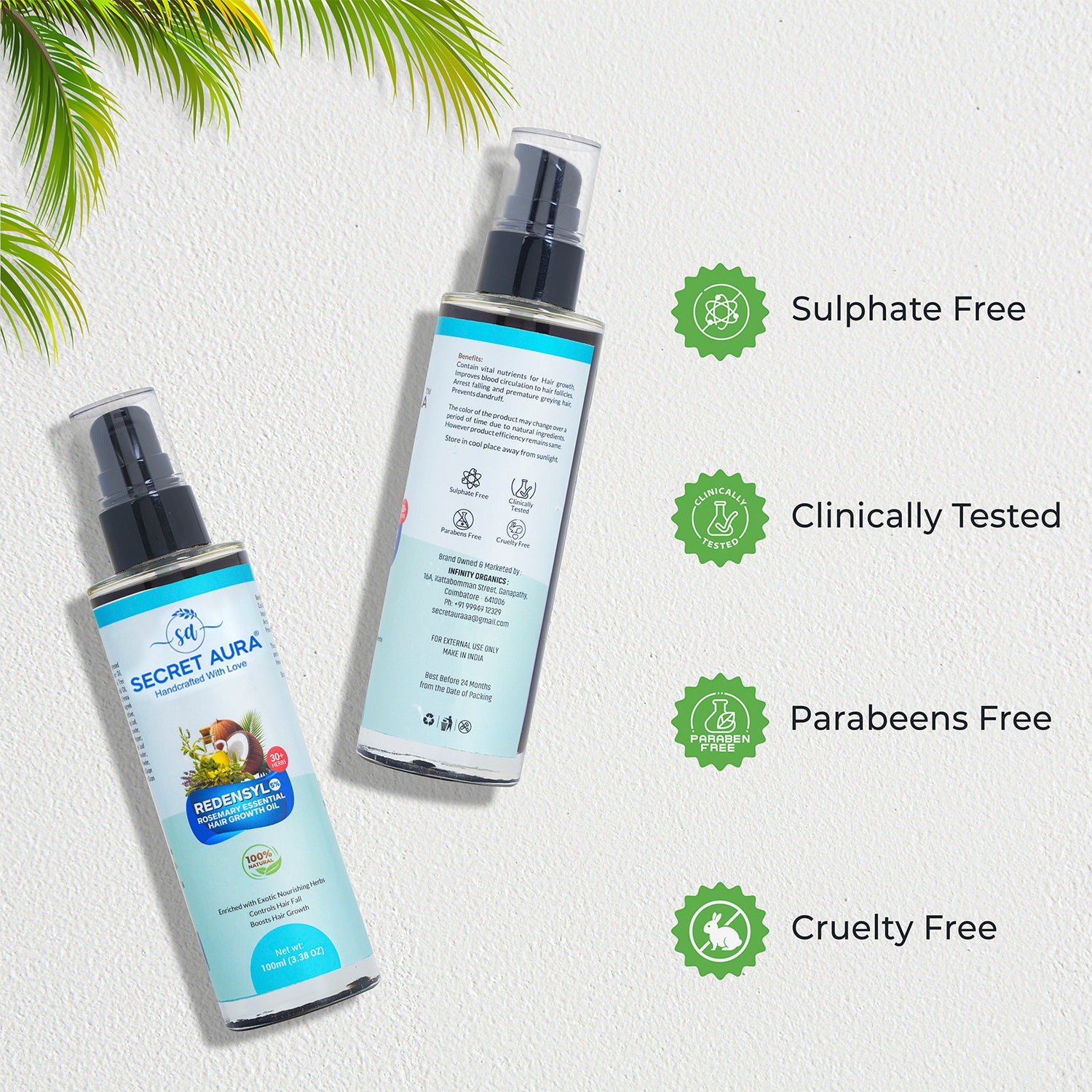 Redensyl Rosemary Essential Herbal Hair Growth Oil - 130ml Redensyl Rosemary Essential Herbal Hair Growth Oil - 130ml