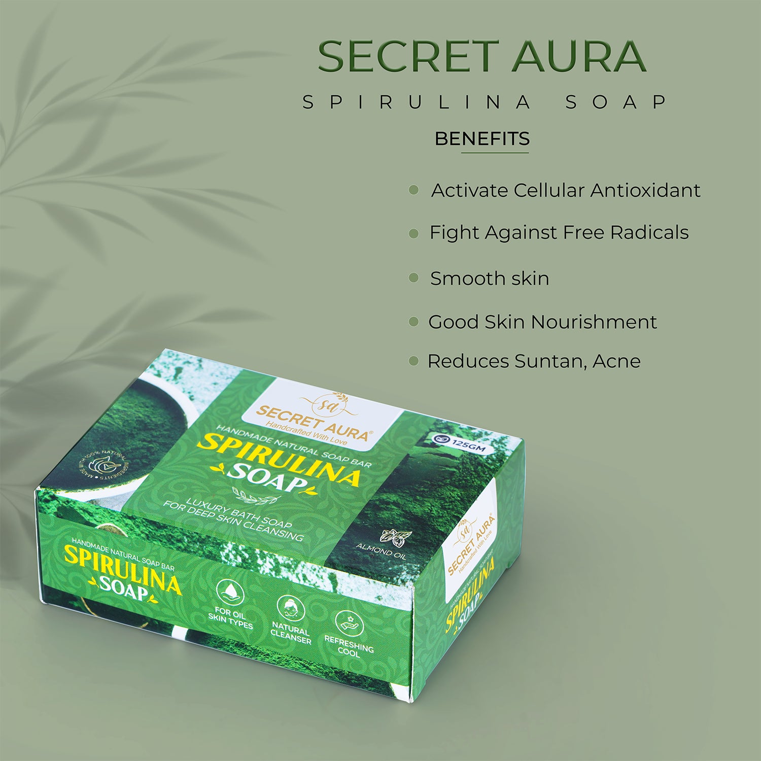 Spirulina Soap  - 125g Spirulina Soap  - 125g