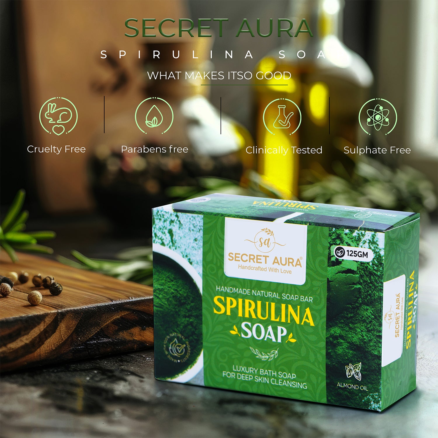 Spirulina Soap  - 125g Spirulina Soap  - 125g