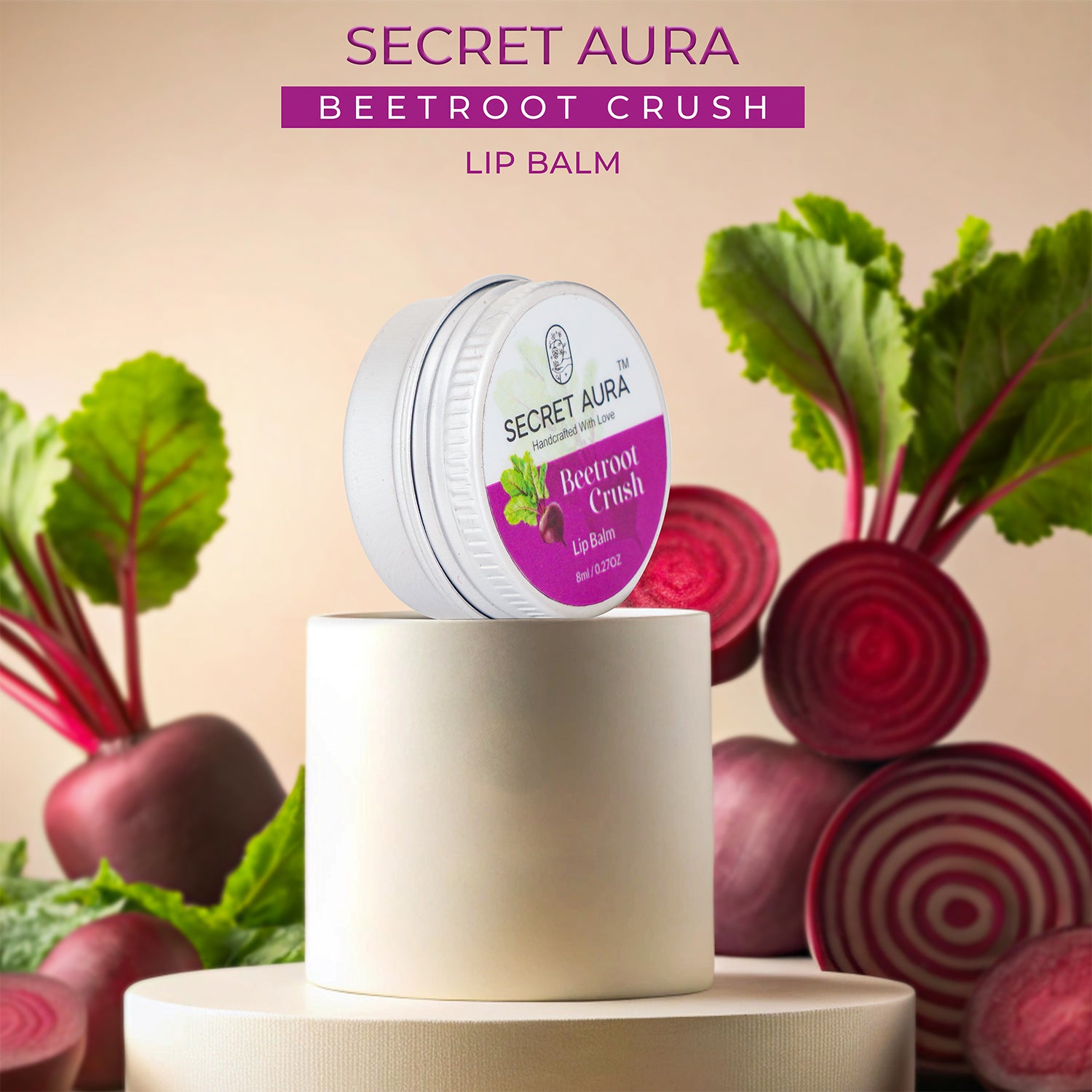 Beetroot lip balm
