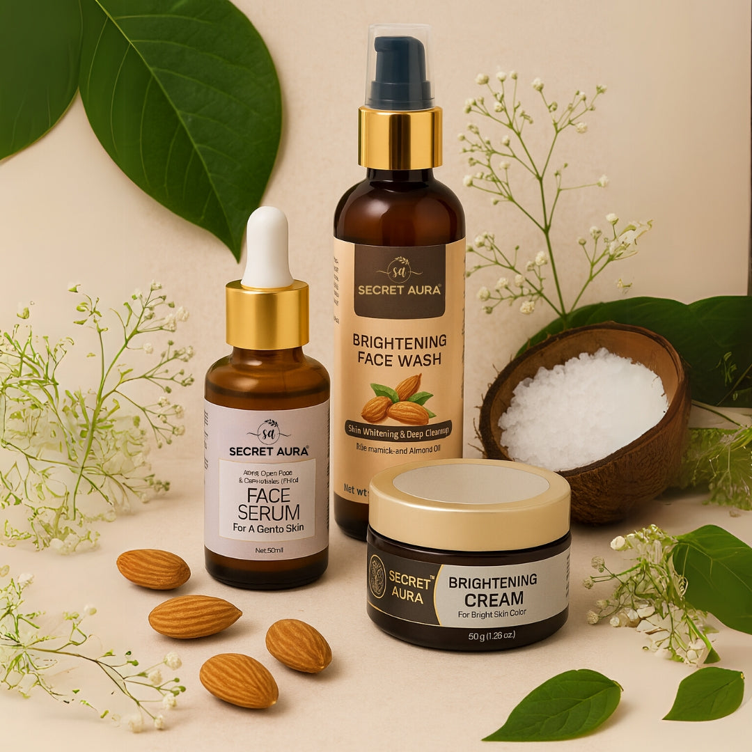 Brightening Face Wash, Cream and Face Serum