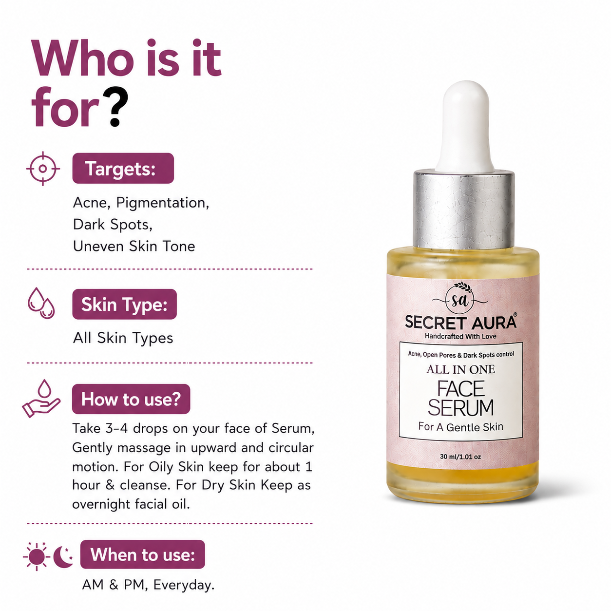 All In One Face Serum - 30ml