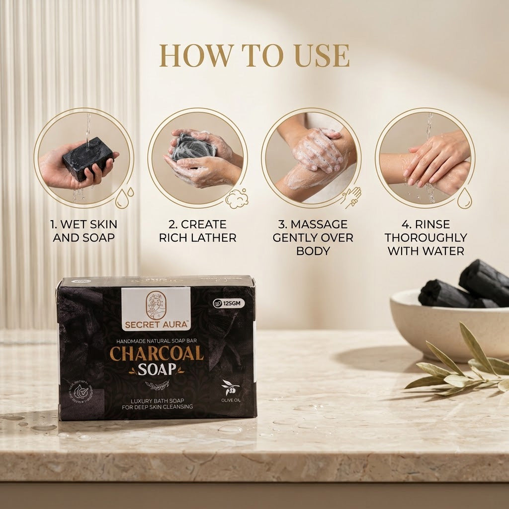 Charcoal Soap 125g x 3 - Pack of 3